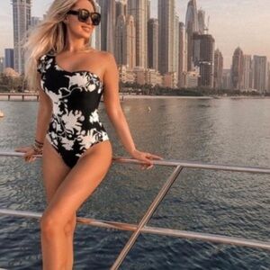 NEW Sold out Johanna Ortiz for H&M Swim bathing suit swimsuit small one shoulder
